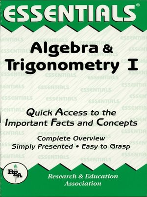 cover image of Algebra & Trigonometry I Essentials